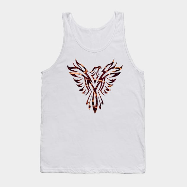 Lava Fire & Flames Phoenix Mythical Bird Rising Born Again Tank Top by twizzler3b